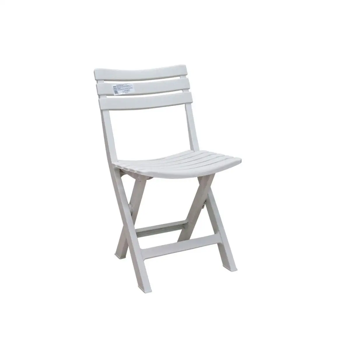 Silla Plegable de Resina Blanca para Jardín y Terraza