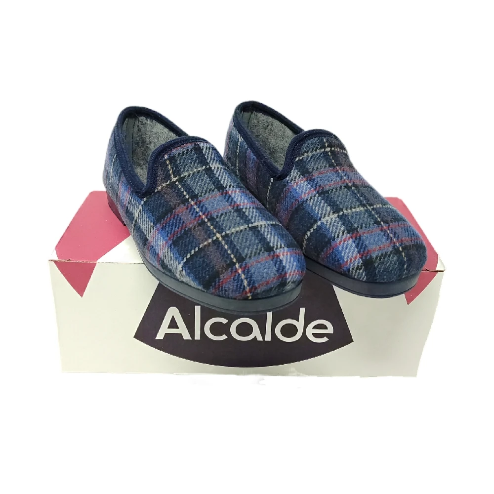 Men's Classic Checkered Slipper, Brand Mayor-Comfort at Home