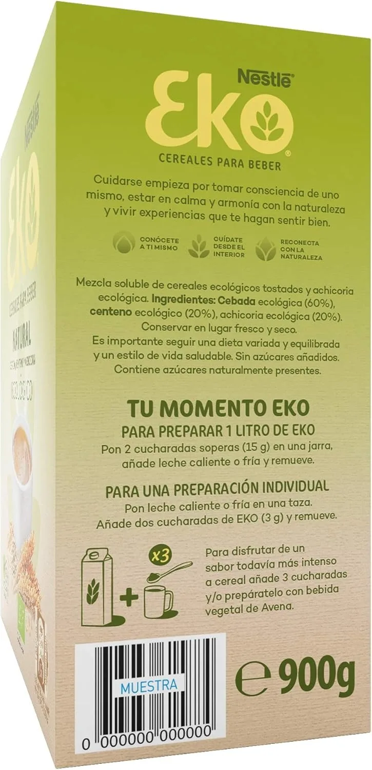 Soluble cereals for drinking NESTLE EKO-organic product-box 900grs