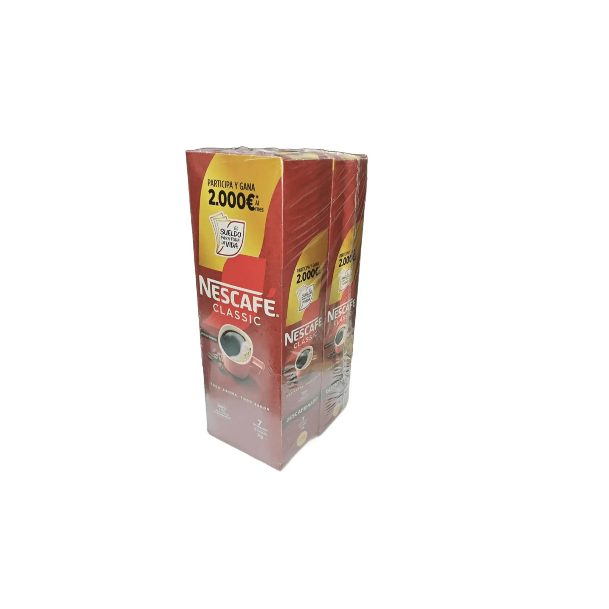 Nescafé classic soluble decaffeinated, 100 sachets 2gr