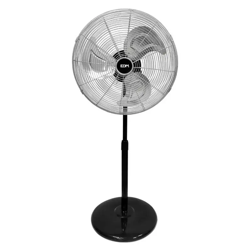 Black matte EDM foot fan 80 W Ø 50 cm industrial