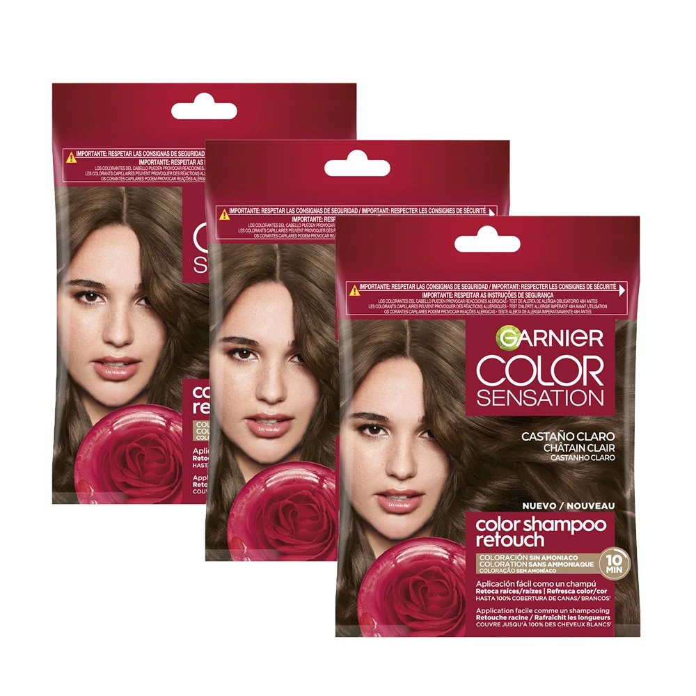 Garnier Color Sensation Color Shampoo Retouch Coloración Semi-permanente Tono sobre Tono Sin Amoniaco