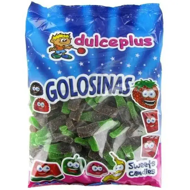 GOMINOLA BOTELLA COLA RECUBIERTAS DE AZÚCAR - 1KG DULCEPLUS SIN GLUTEN