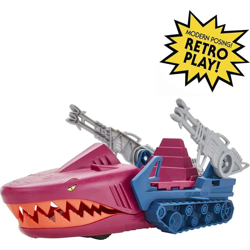 Masters Of The Universe Land Shark Origins figura tanque tiburón Mattel original (GXP43) juguete retro Motu