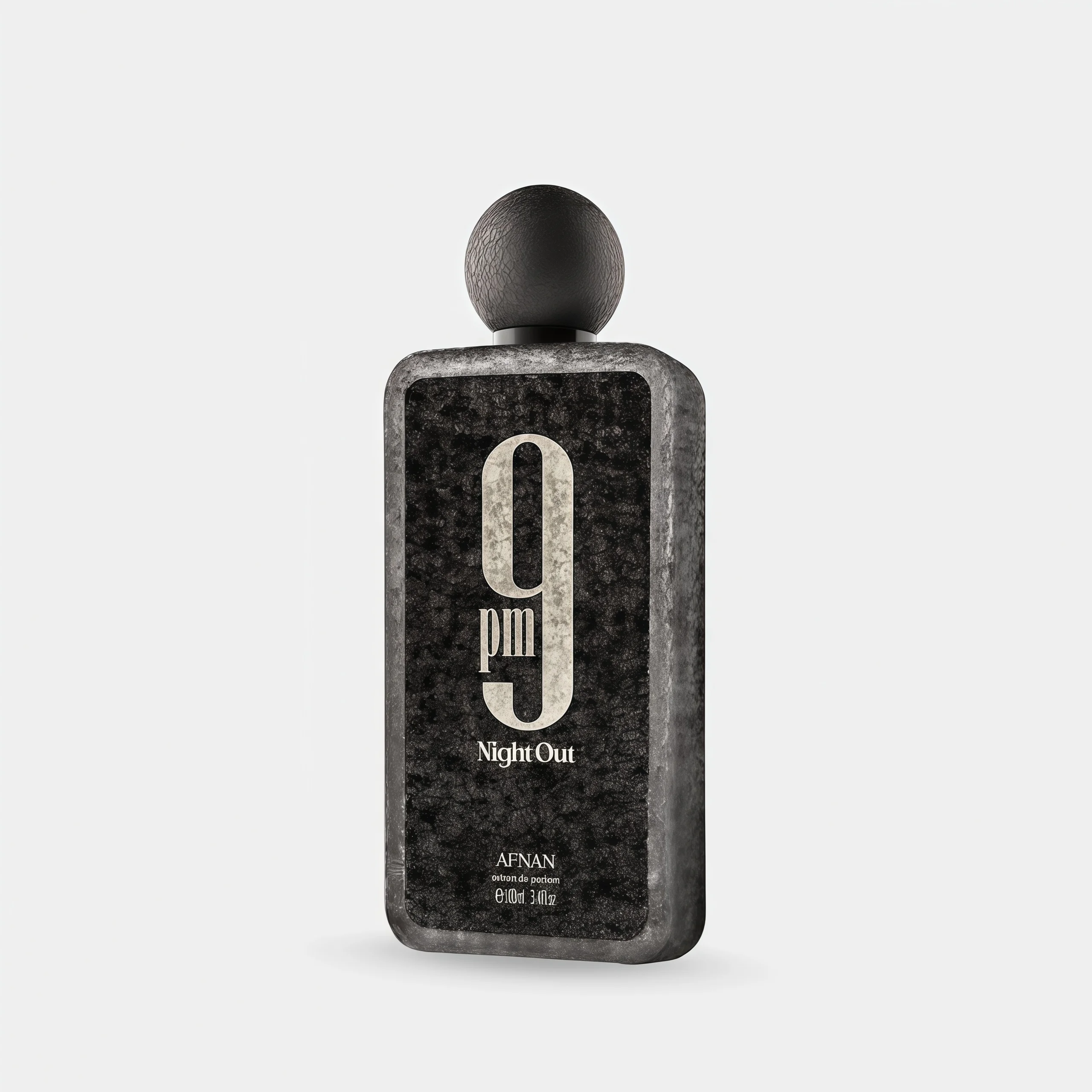 Afnan 9 PM Night Out Extrait de Parfum 100 ml - Perfume Oriental Frutal Especiado y Ambarado de Lujo Contemporáneo para Noche y Eventos Sociales