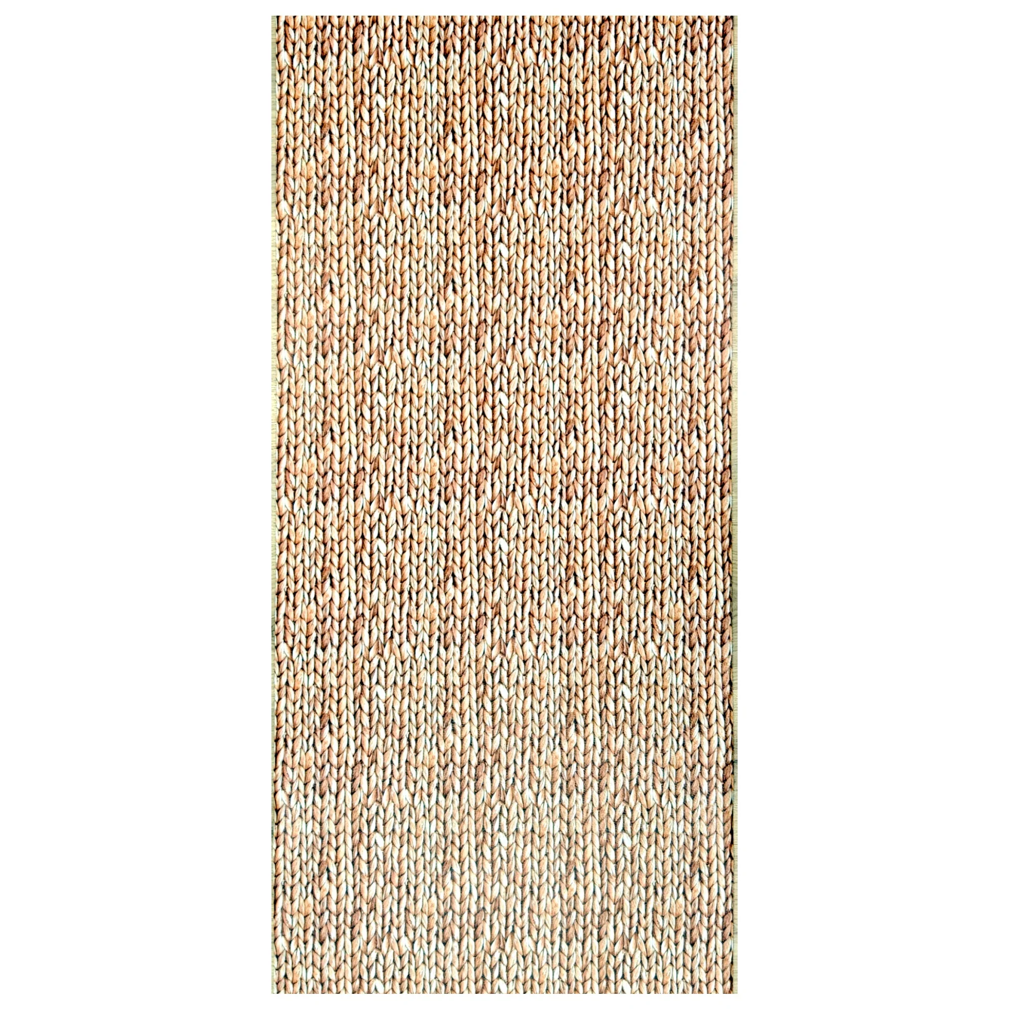 Alfombra vinílica pasillera antideslizante con efecto fibra natural trenzada, con base de goma, resistente y fácil de limpiar, ideal para cocina, pasillo o entrada