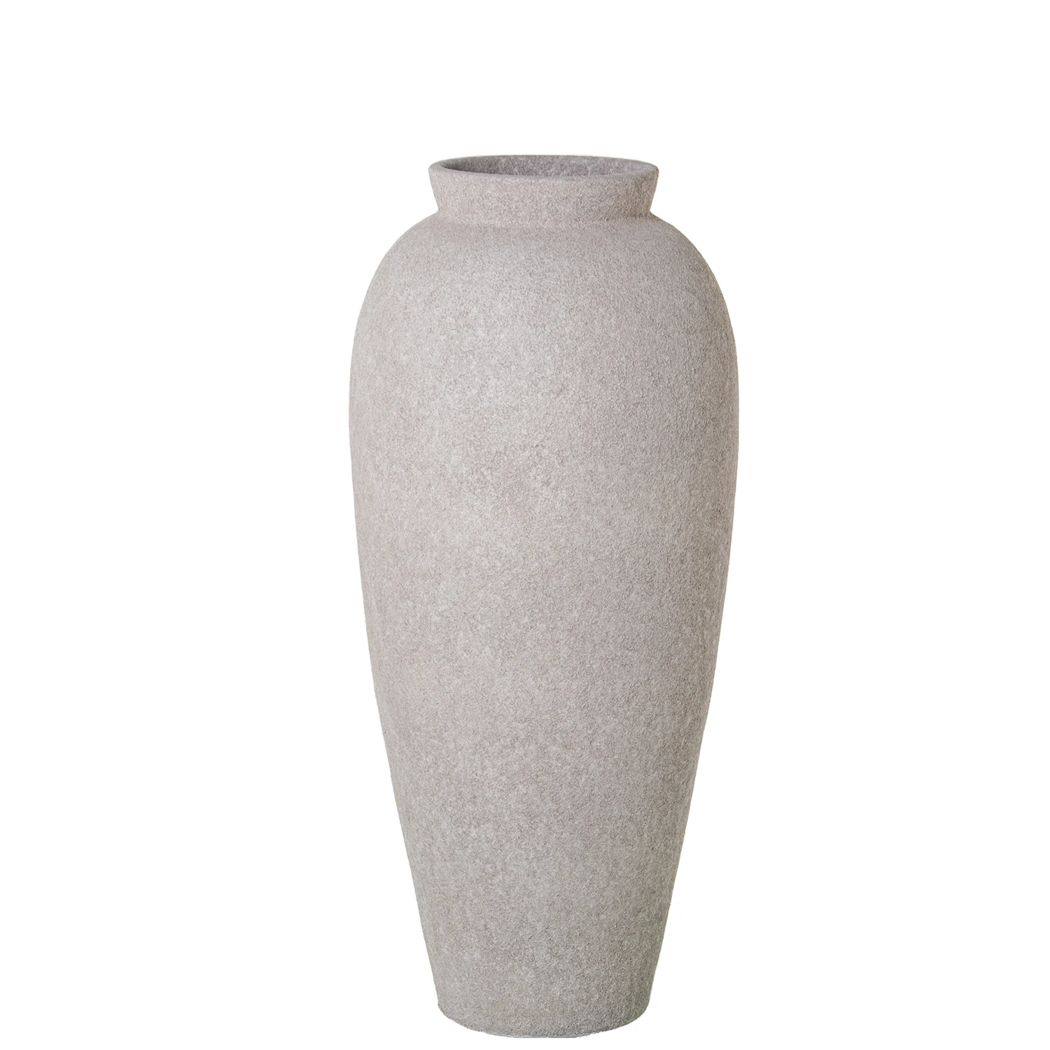 Jarron ceramica 60cm blanco arena 27x60cm