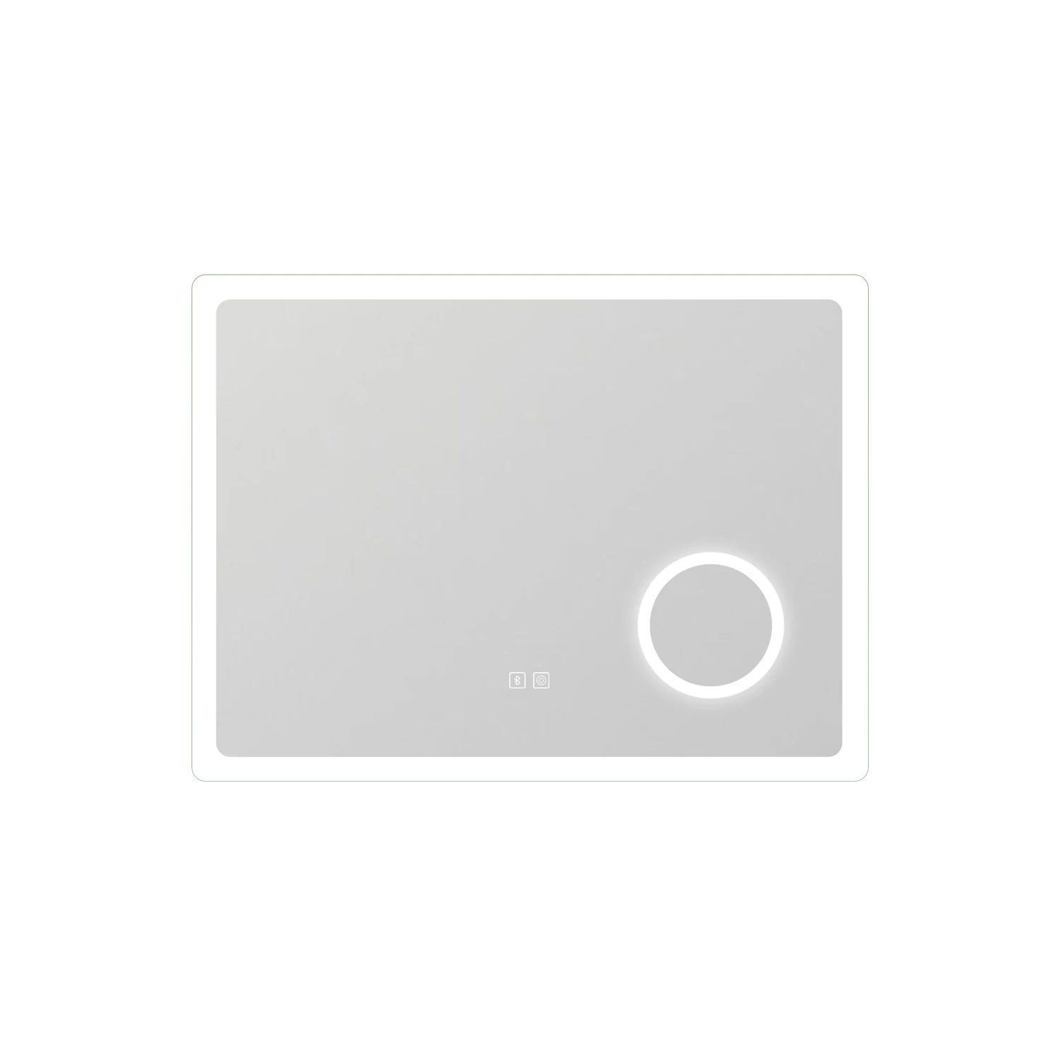 AICA Espejo rectangular de baño LED 120 x 70 cm, con tres color,antinieble ,funcíon bluetooth y 3x lupa local