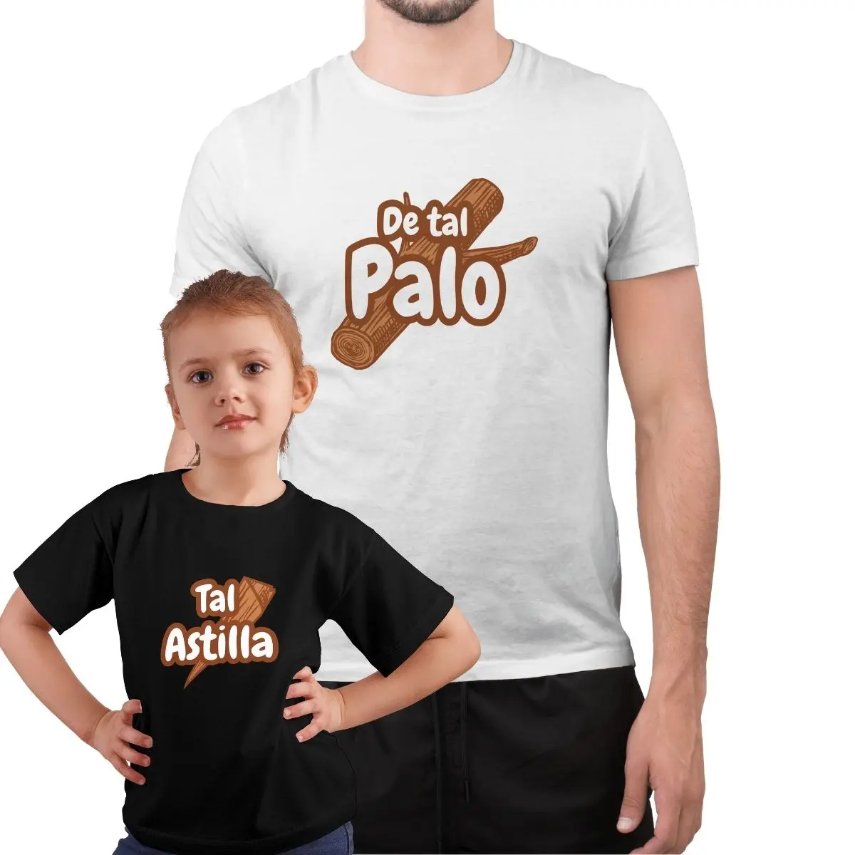 DEREGALOOS Camiseta Día del Padre | Regalo Personalizado Padre e Hijo | Pack Camiseta Padre e Hija | Ideas de Regalos Originales | Futuro Papá | Día del Padre Regalo Original