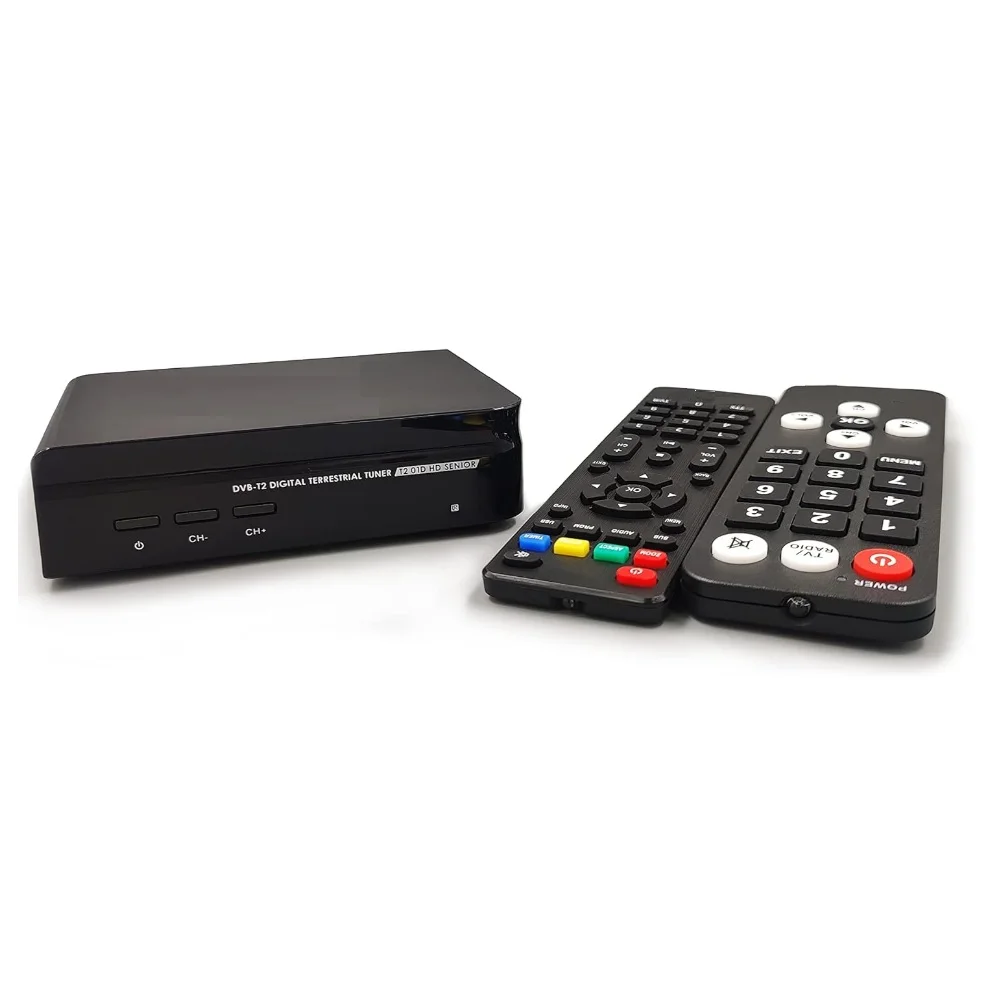 TDT FULL HD CON EUROCONECTOR Y MEDIA PLAYER. T2 265 HD Senior Receptor. TDT-2 FullHD. Incluye 2 Mandos.  Uno de uso fácil para personas mayores
