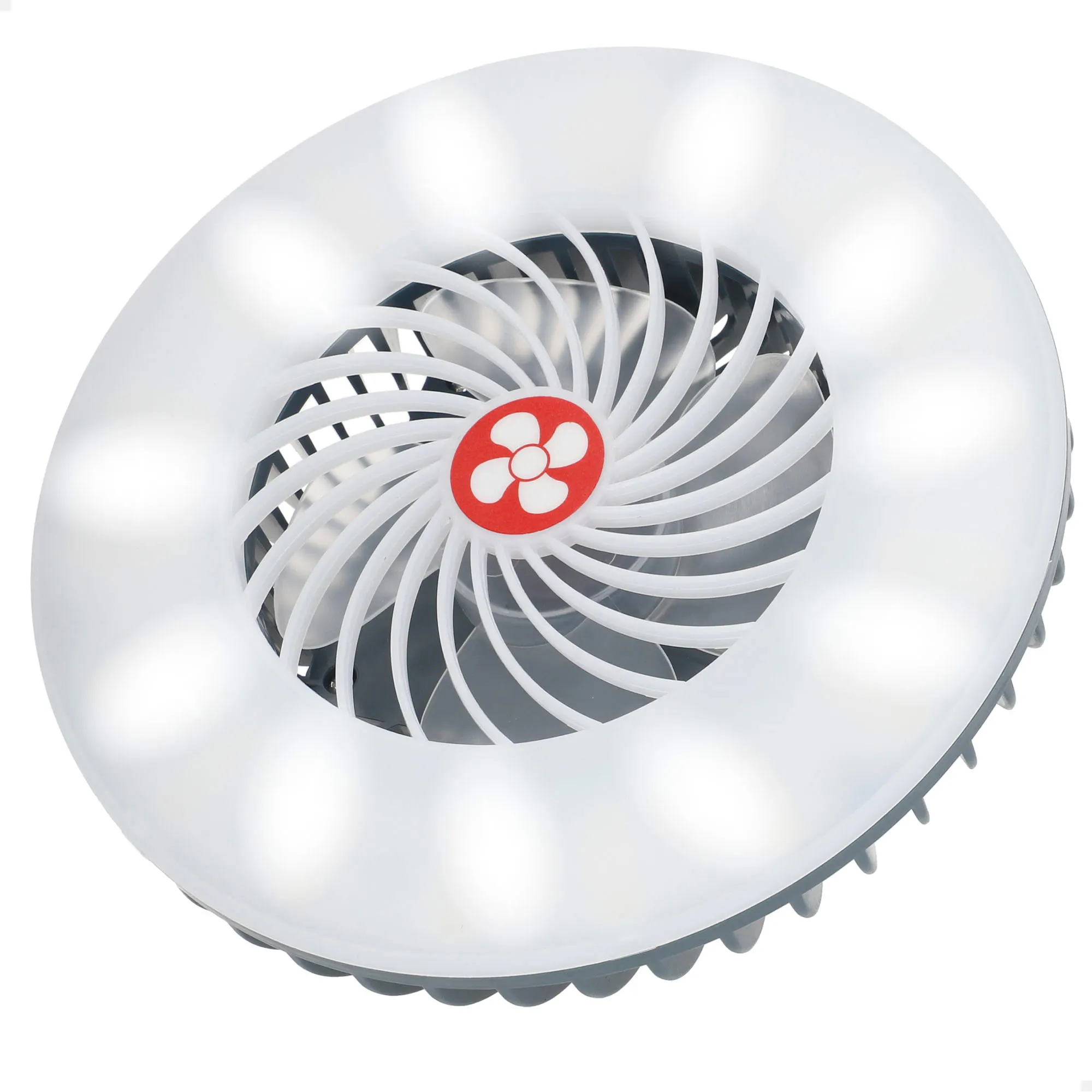 Aktive - Lámpara LED recargable con ventilador y cargador USB, portátil y multifunción, con 54 luces LED de alta luminosidad, 3 velocidades de ventilación y batería de larga duración. Ideal para