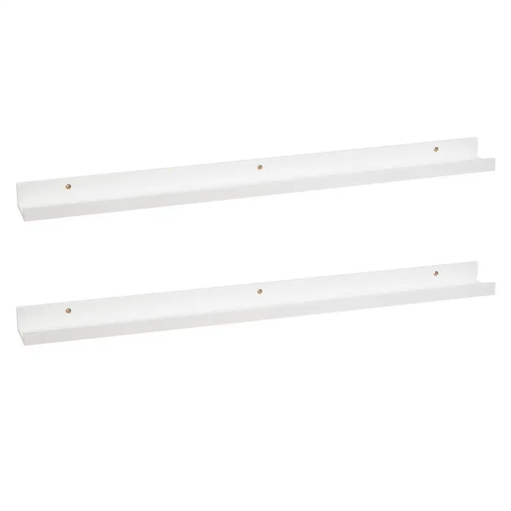 Set de 2 estantes repisa para cuadros de MDF blancos de 100 cm Lola Home