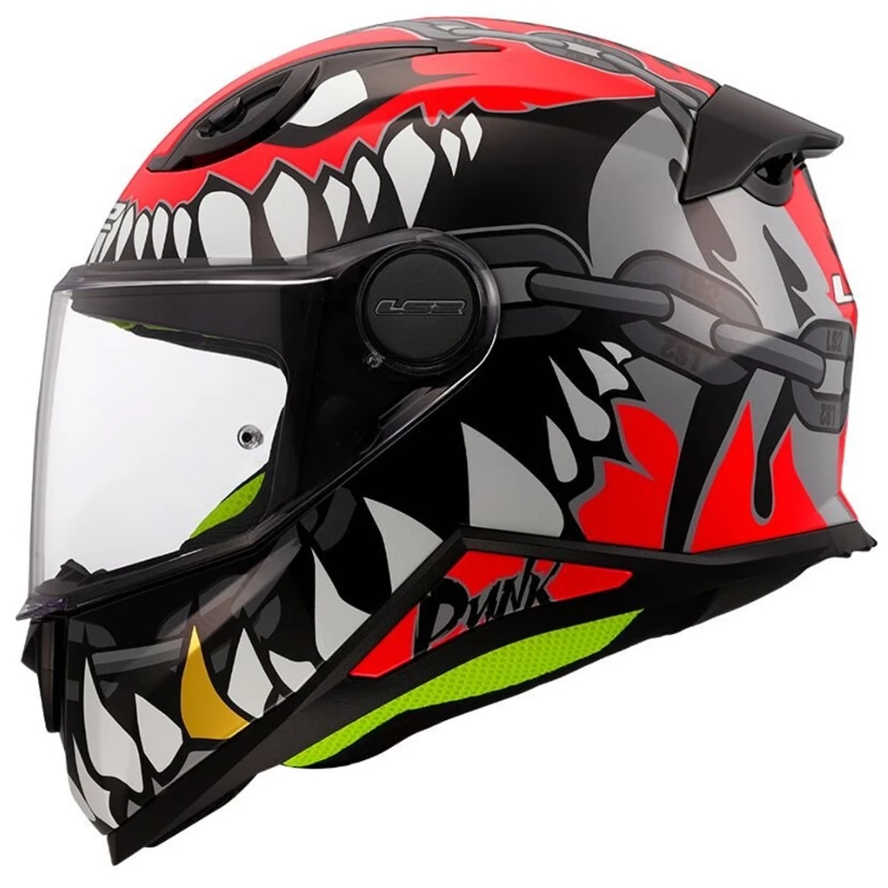 Casco Infantil LS2 FF812 Kid Punk Integral para Moto, Casco Junior Homologado ECE 22.06, Ligero, Seguro y Ventilado para Niños y Jóvenes Motoristas