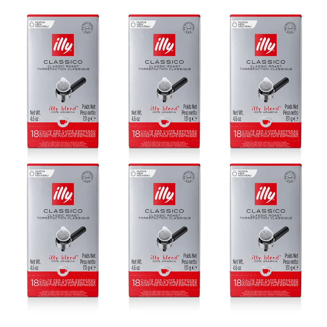Illy cafe pack 6 monodose e.s.e clasico - 18 units - qumir