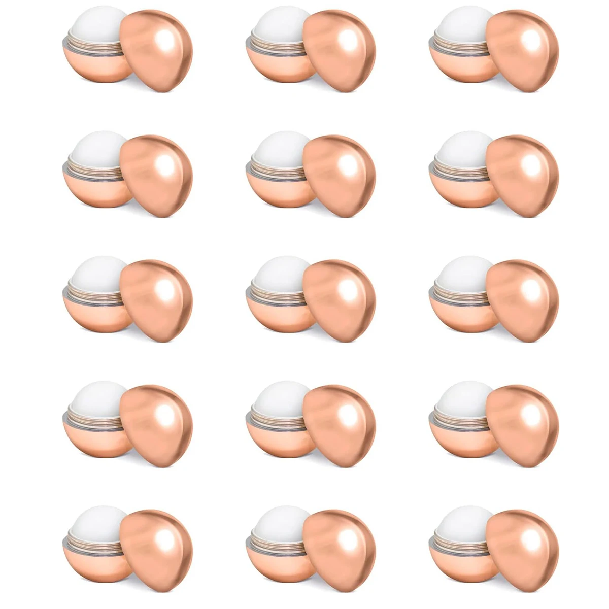 Deliex. Round Lip Balms with Vanilla Scent SPF15, 24g each, perfect for wedding favors or events (set of 25) - moisturizing and dermatologically tested for soft, fragrant lips.