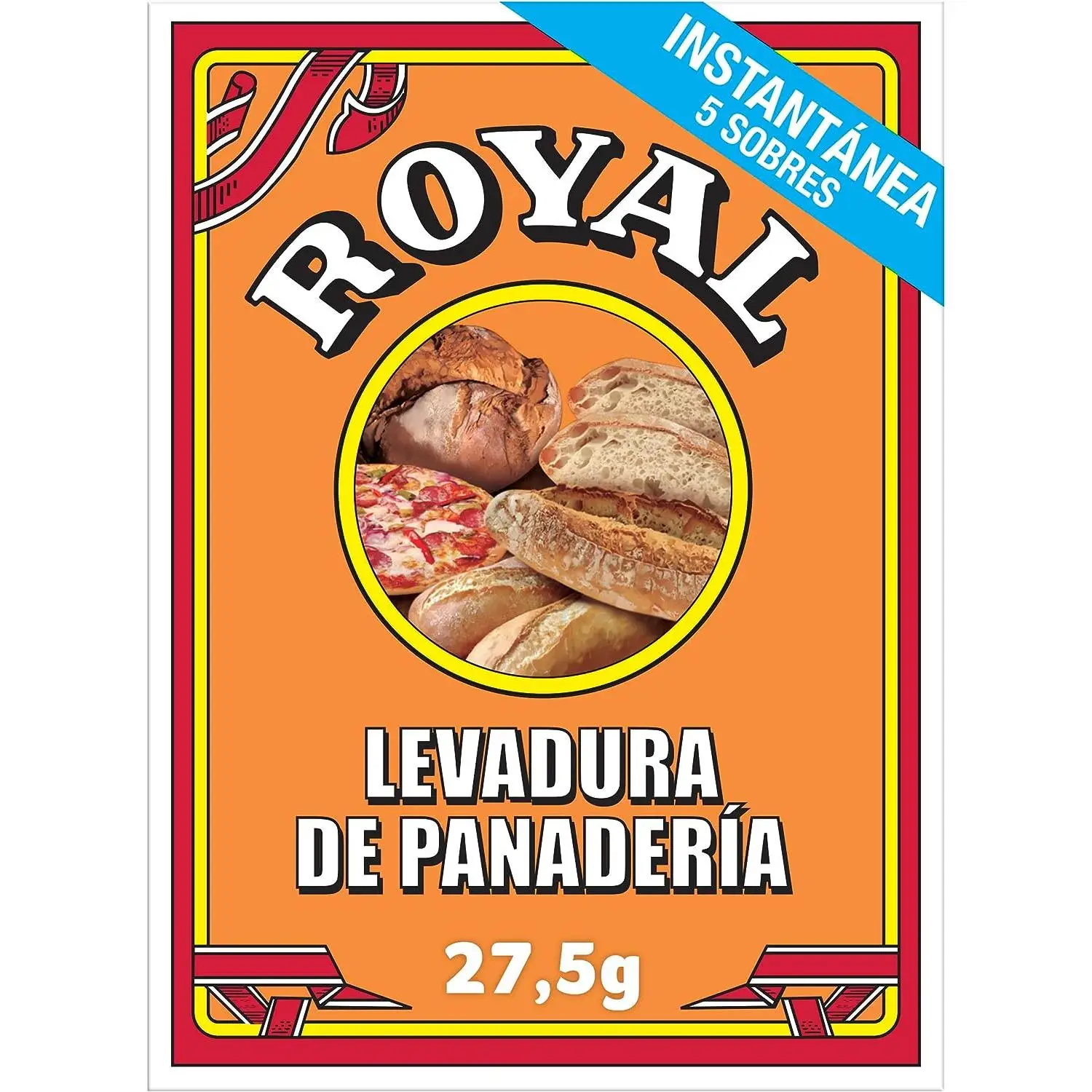 Royal- Levadura de Panadería Instantánea en Formato Polvo 5 sobres