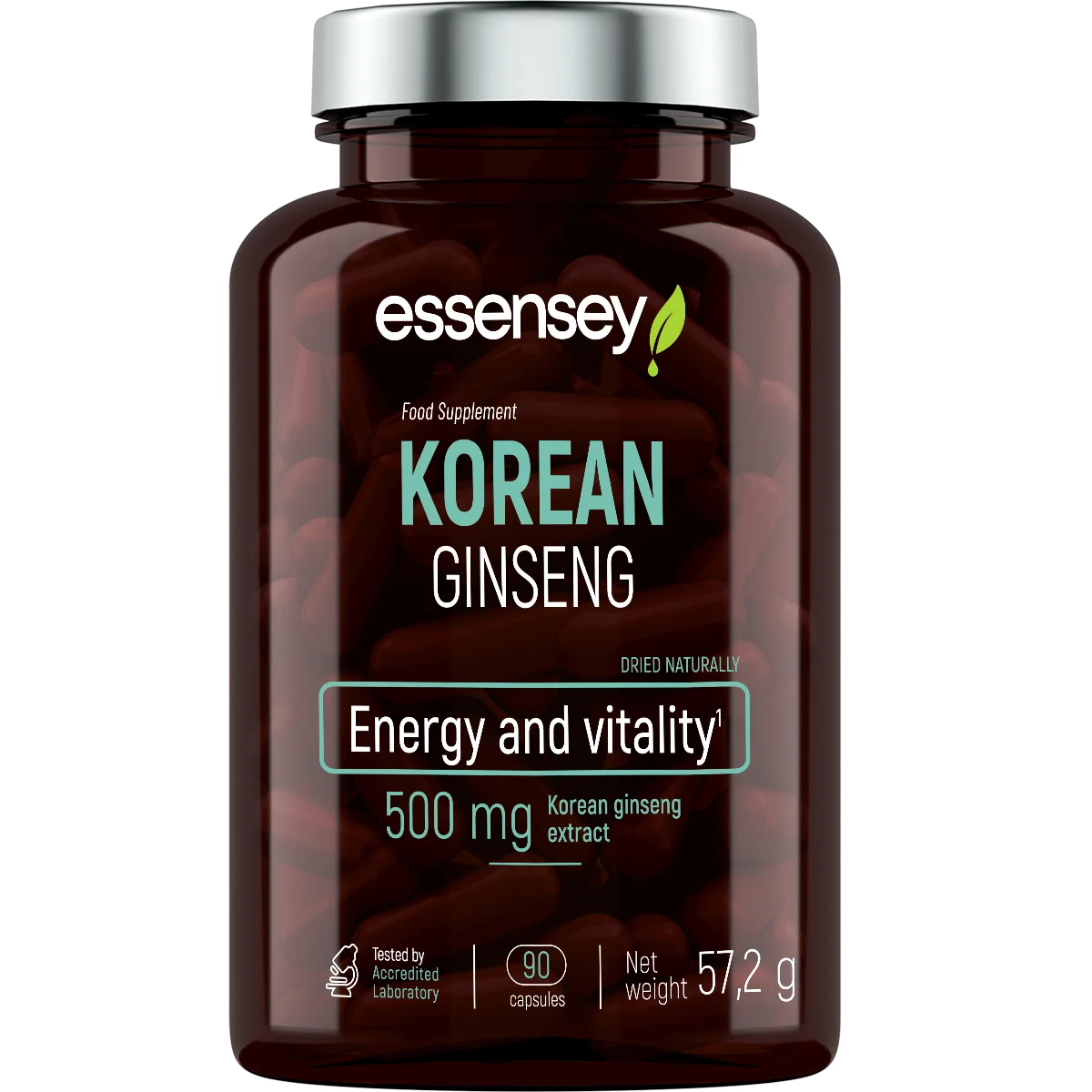 Essensey Ginseng Coreano 500 mg – 90 Cápsulas Vegetales | Complemento de Ginseng — oferta en AliExpress