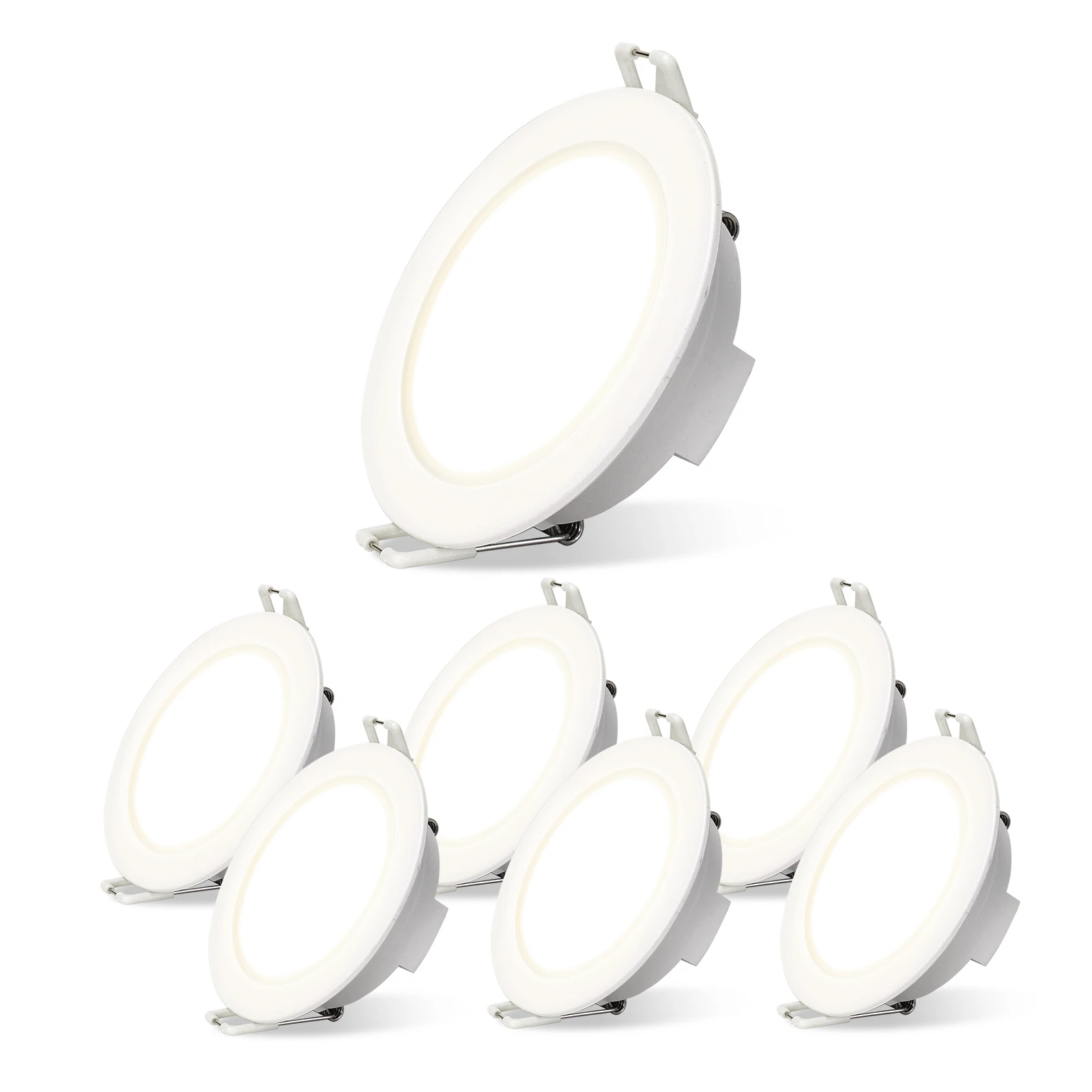 Aigostar Downlight LED Techo Empotrable 4.8W IP65 Impermeable Blanco Frío 6 Pack