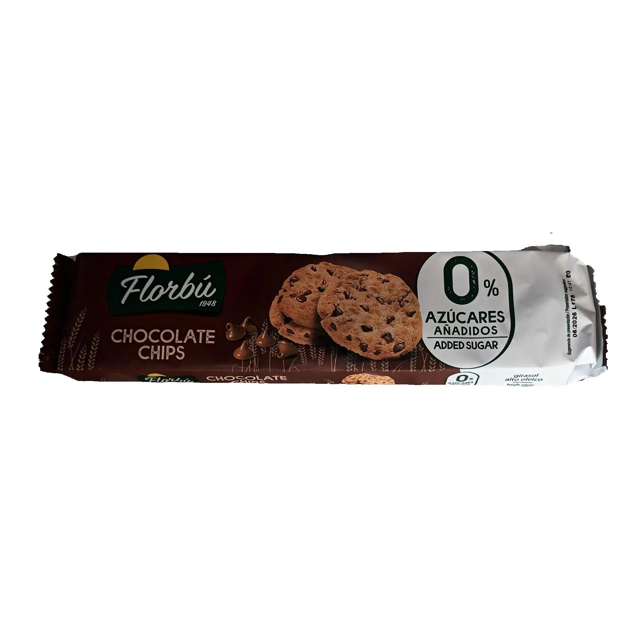 Deliciosas Galletas de Chocolate florbu  sin Azúcares Añadidos, Caja con 20 Piezas de 120g, Snack Dulce Natural y Libre de Azúcar, Fabricadas en España
