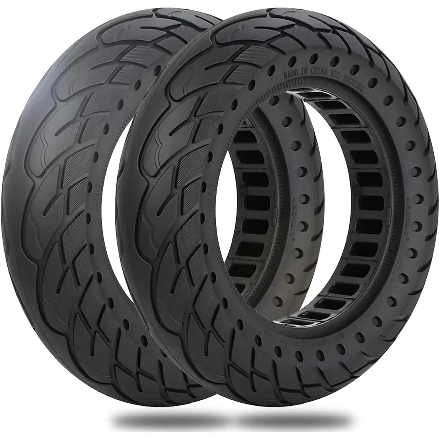 FGNS Ruedas Macizas de 10 Pulgadas 10x2.125 para Patinete Eléctrico, Repuesto Antipinchazo Compatible con xia-omi M365/Pro/1S, Ninebot F30 S2/S3, Gotrax G4, Vivobike S2/S3 Max y Más