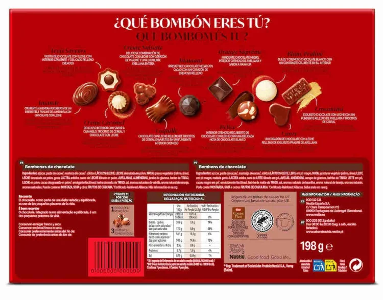 Chocolates red box NESTLÉ 198G PACK(2 box) TOTAL 396G