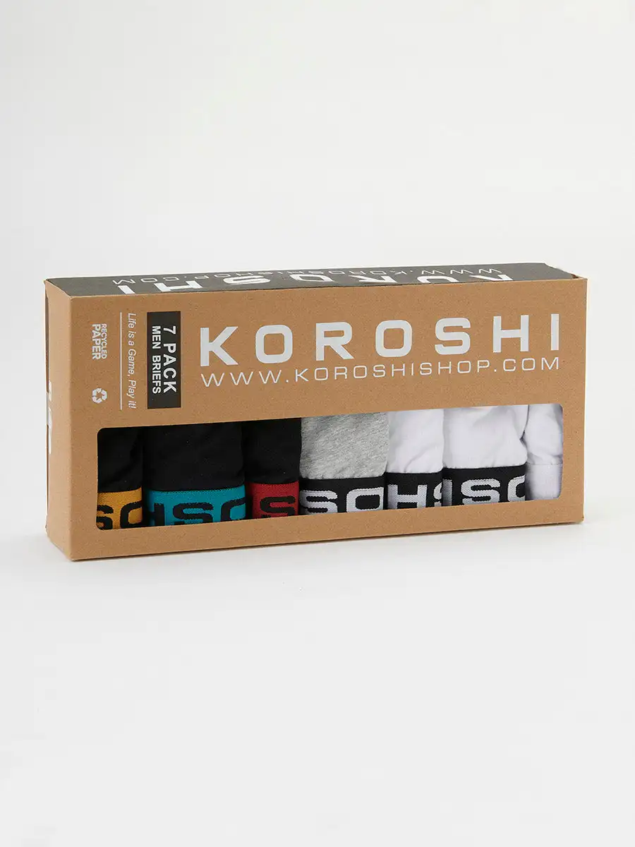 Koroshi Pack 7 calzoncillos slip de multicolor para hombre
