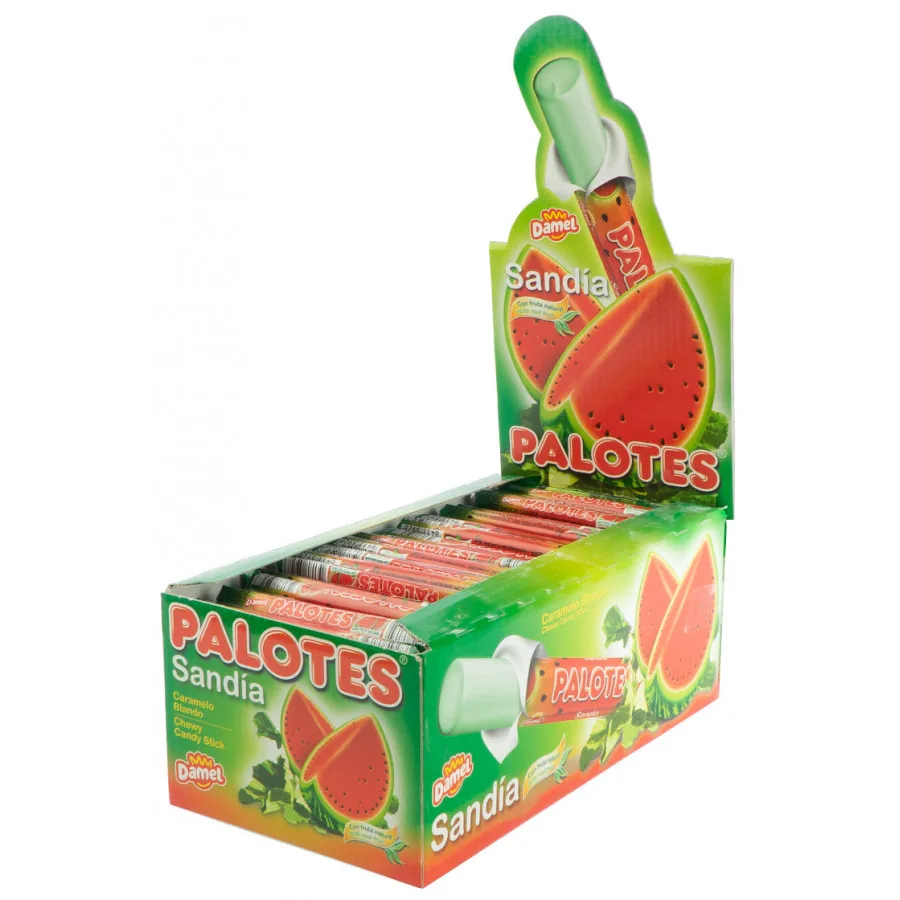 Damel PALOTES - Sabor Sandia - Caramelo Maticable Sin Gluten - Caja 200 Unidades