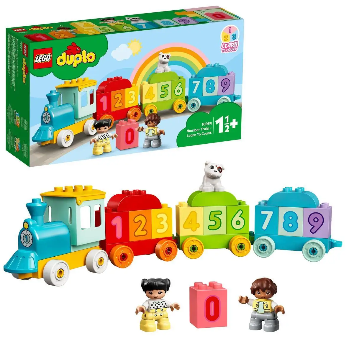 Juguete de construcción Mi Primer LEGO DUPLO 10954 Tren de los Números: Aprende a Contar; iniciación
