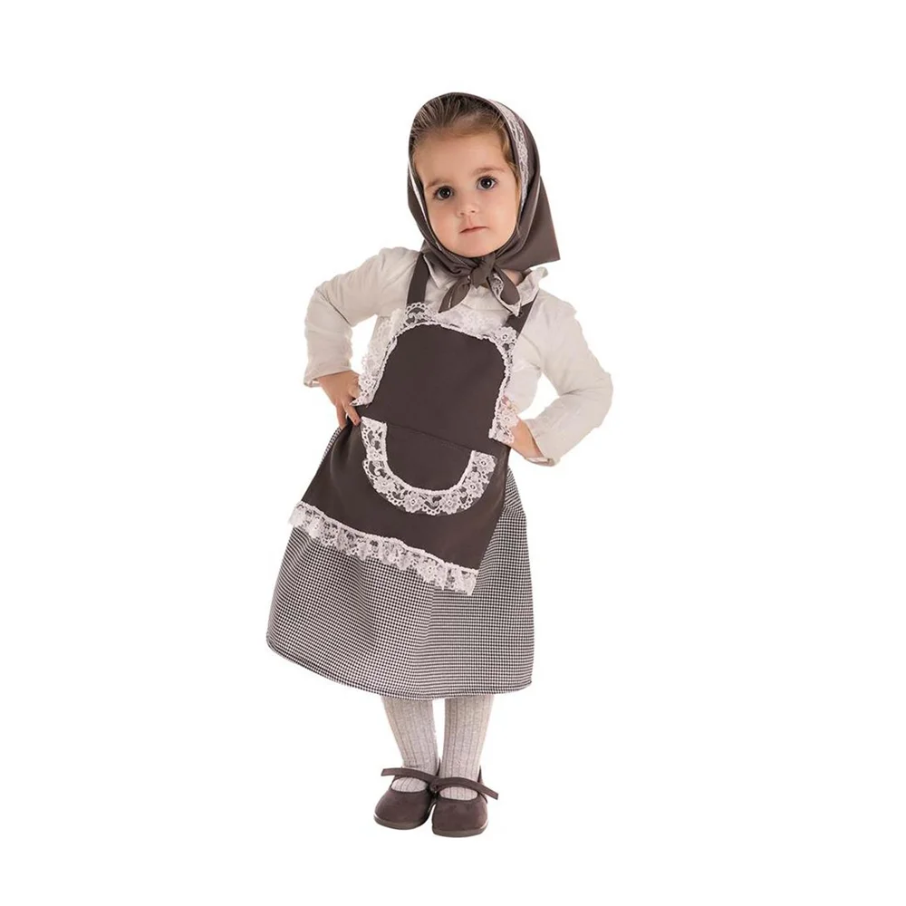 Disfraz Infantil Castañera Falda Cuadros T-3 (7-9 Años) (Creaciones Llopis 3632-3)