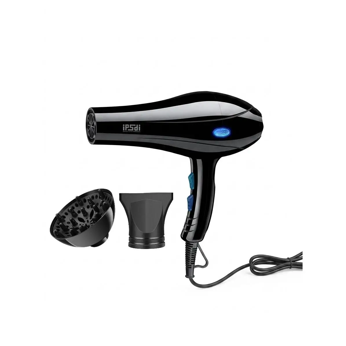 IPSDI Secador Pelo 5000 W, motor profesional AC, antiencrespamiento PROluxe tecnología OPTIheat, iónico, ráfaga de aire frío, 3 ajustes de calor/2 velocidades, difusor y concentrador