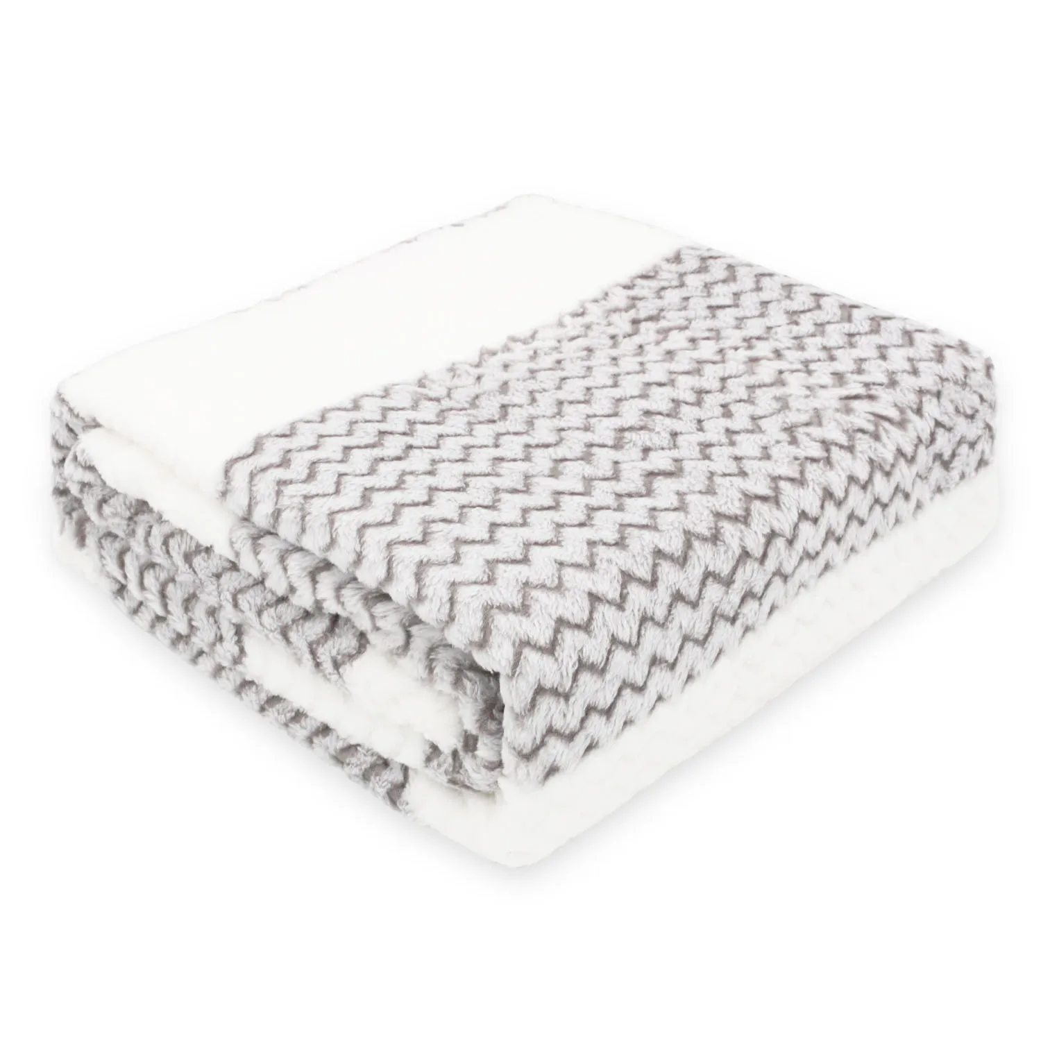 Manta Terciopelo  Zig Zag Aleatorio de Franela 130x160cm , Suave, Mantas Multiusos, Cómoda y Cálida. Ideal  para Sofá, Cama y Viaje