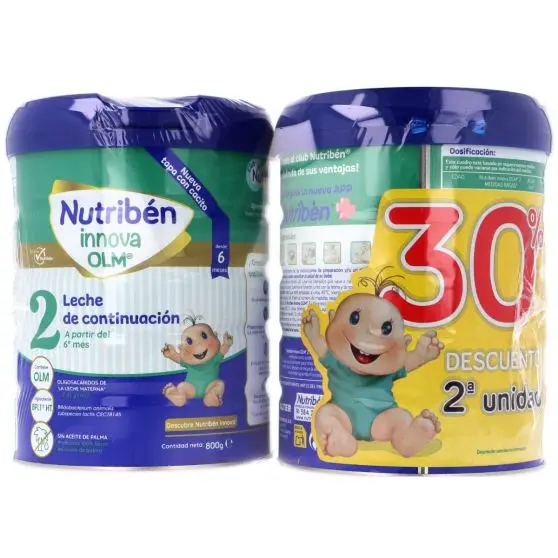 Nutribén Innova OLM 2 Duplo Leche de Continuación - Fórmula avanzada para el crecimiento y desarrollo del bebé