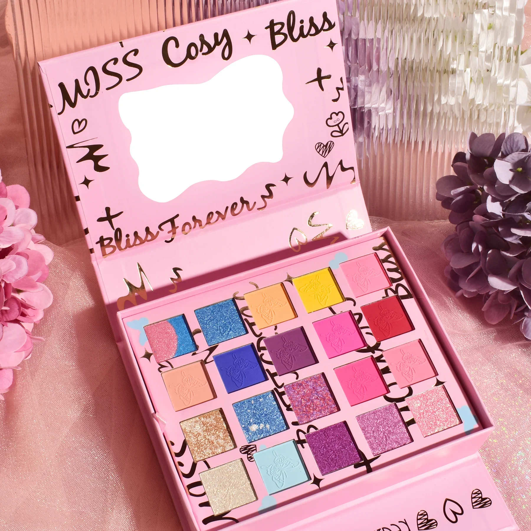 KEVIN & COCO Vintage Girl 72 Colors Makeup Palettes Box