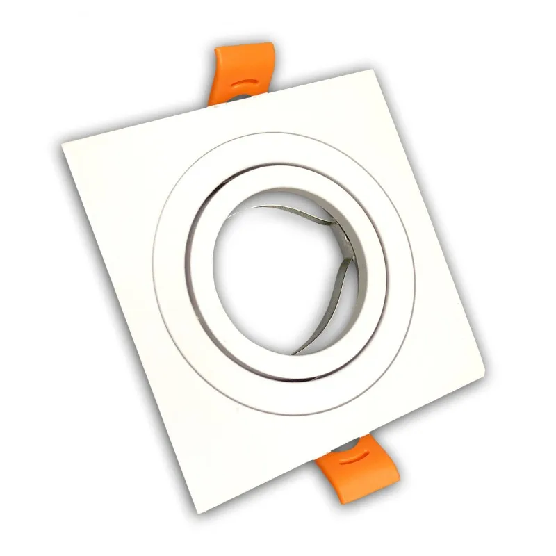 LED ATOMANT Aro de Aluminio Cuadrado para Bombilla Gu10/dicroica Corte 80mm Basculante | Bombillas Leds | Diseño Elegante