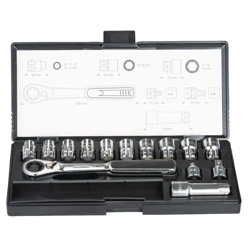 MAKITA - B-65595 Set llave de carraca 14 pcs MAKITA