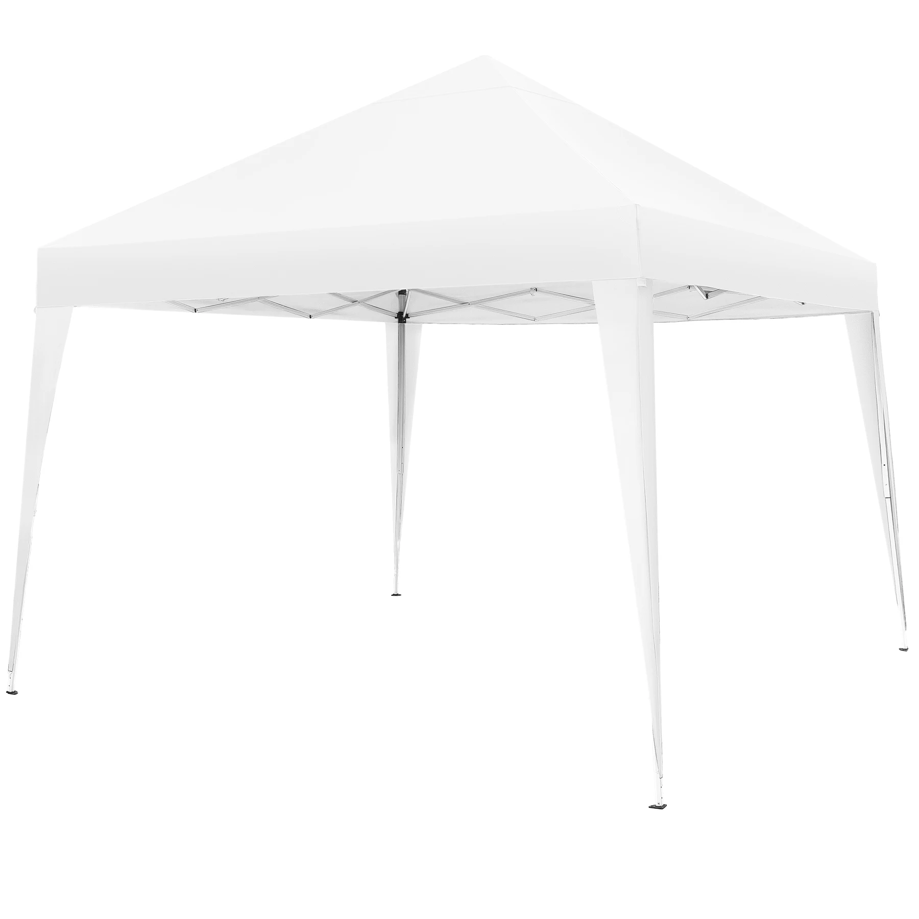 Tectake 3x3 m Linosa Folding Garden Tent, Practical Folding Garden Tent, Solid Steel Structure with Powder Coating, Height Adjustable Anchor Feet