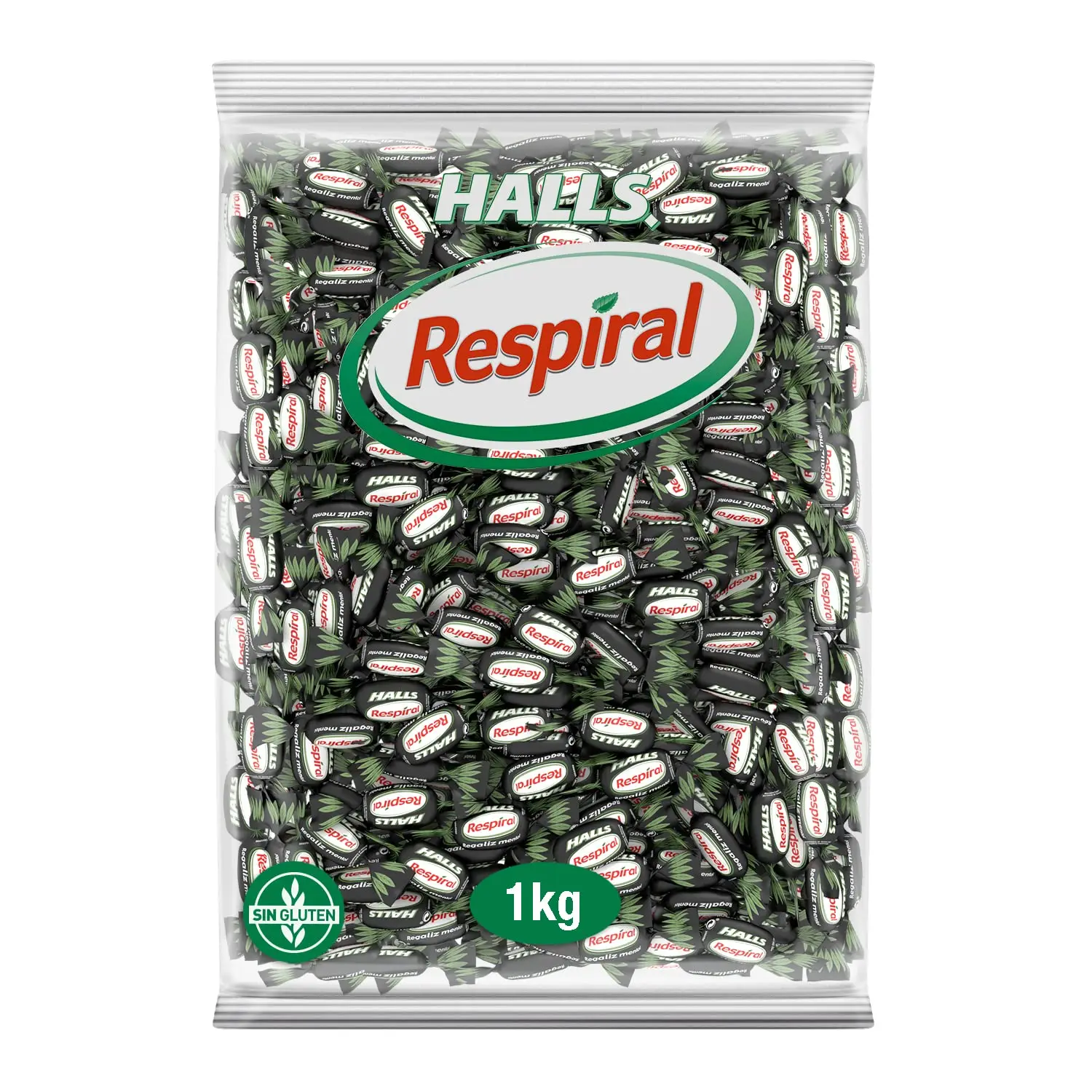 HALLS RESPIRAL REGALIZ - CARAMELOS DUROS - BOLSA 1KG