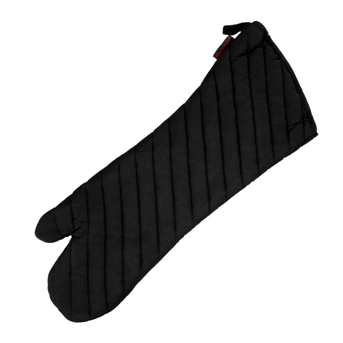 Fackelmann Manopla para barbacoa, cocina con Horno y leña 48X18Cm. Accesorios y guantes para hornos y altas temperaturas. Algodón, poliéster, Color Negro, 1 ud.