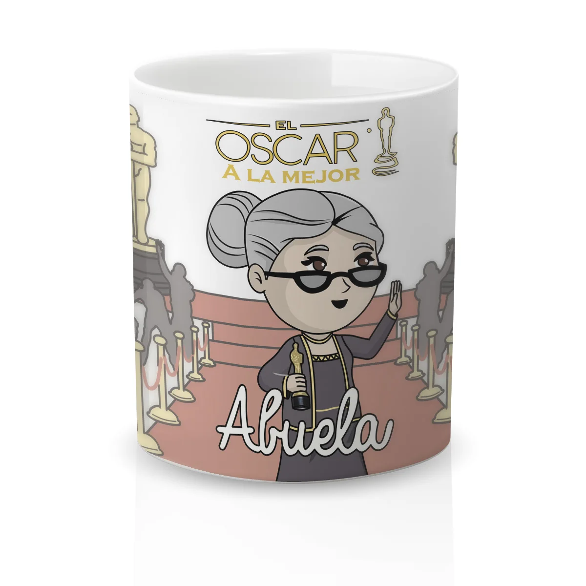 Taza cerámica Regalo Original Amor y Amistad. Resistente 100% al microondas y lavavajillas. Taza con Frase Premio a la mejor abuela