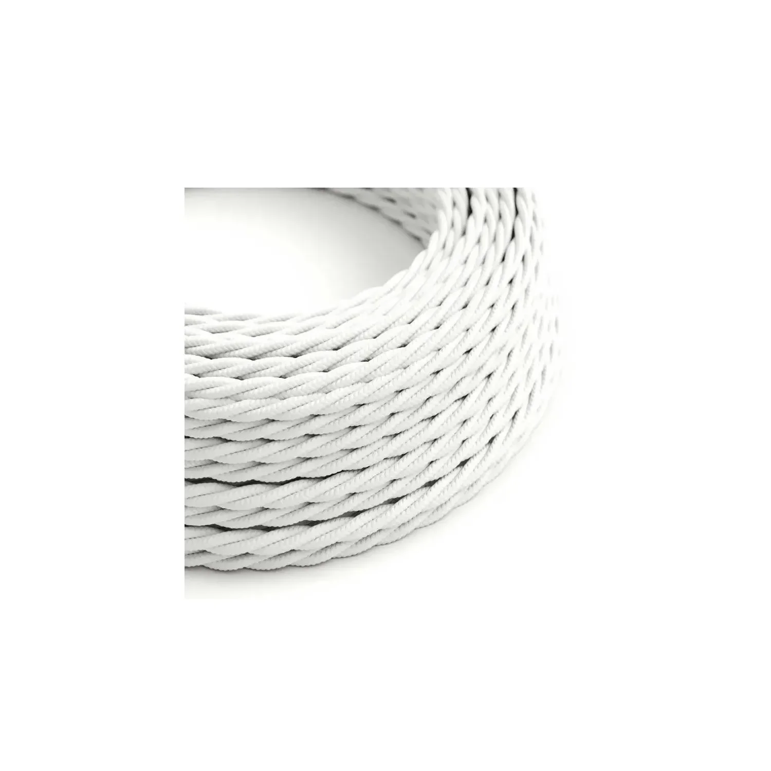 Ledkia Cable Textil Eléctrico Trenzado Blanco