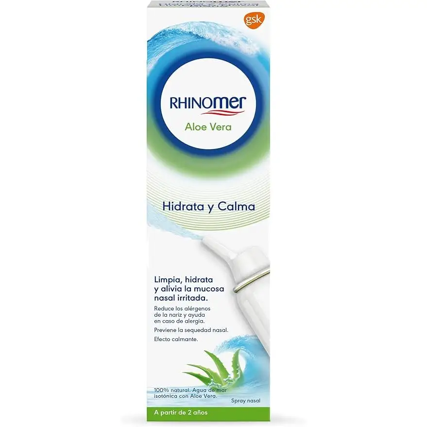 RHINOMER ALOE VERA - Solución Nasal de 100 ml para Congestión Hidratante