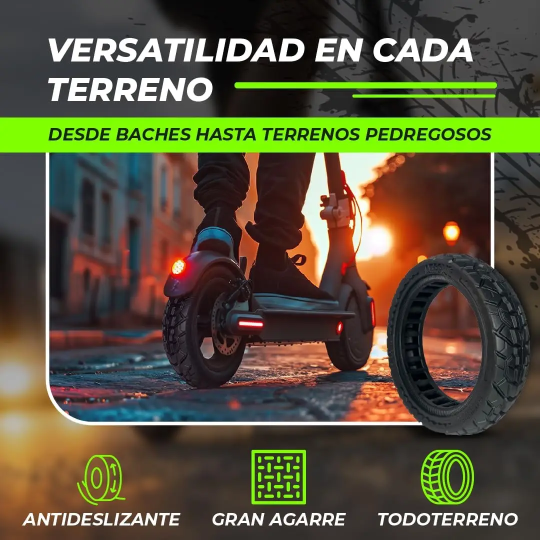 Electric Scooter Solid Off-Road Tire for Xiaomi Pro 2/M365/M365 Pro/1S/3/3 Lite/Essential, 8.5 inches, durable puncture-proof rubber, universal fit for front/rear wheels, excellent shock absorption for outdoor use. #4