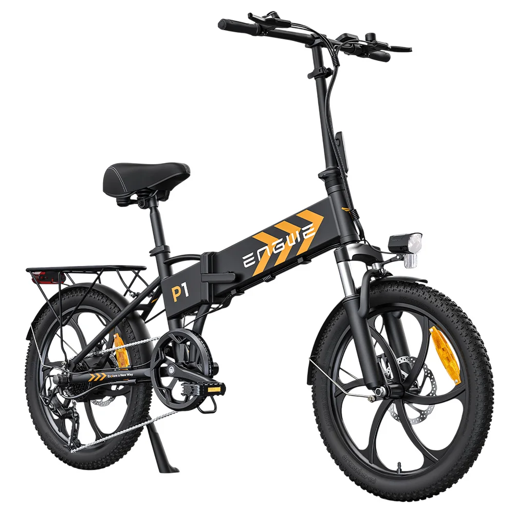 Foldable electric bicycle adult Engwe P1 Ebike 20 inch tire 250w brushless Motor 36v 13ah electric bicycle battery and maximum speed 25 km/H mountain electric bike