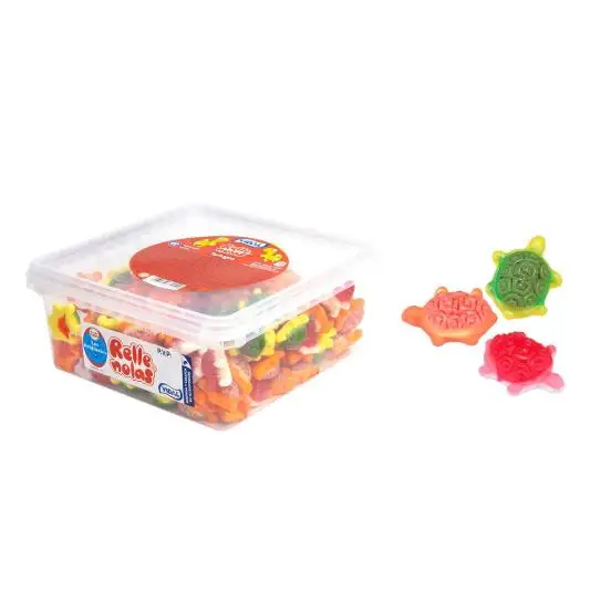 VIDAL Tortugas Rellenas bandeja de 150 uds aprox. 825 g Sabor a Vainilla y nata Sin gluten Sin grasa Vidal sabor Original garantizada