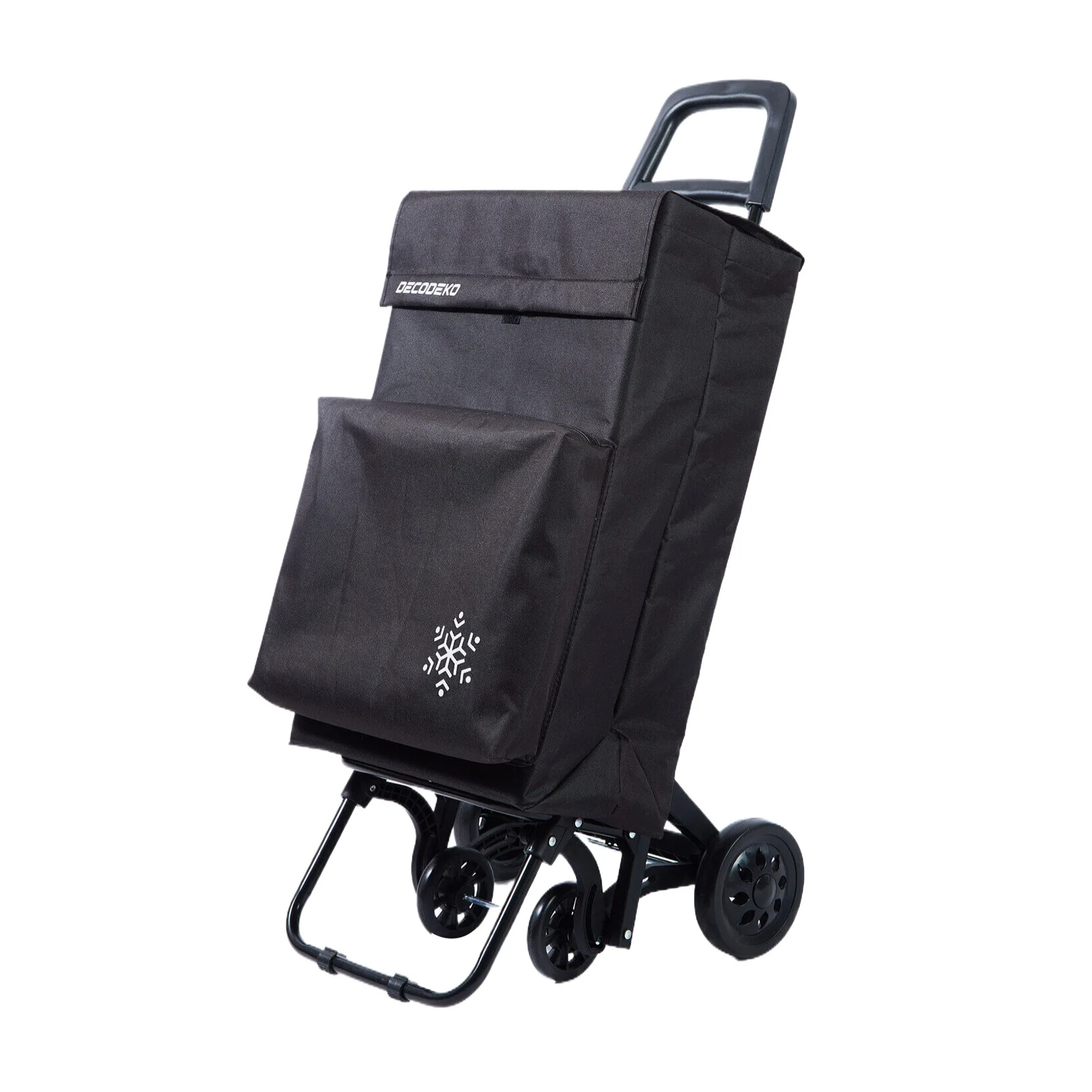 Carrito Auxiliar de Compra Plegable Ligero Bolsa Termo Embalado con Carton Reforzado,para la Compra de Alimentos