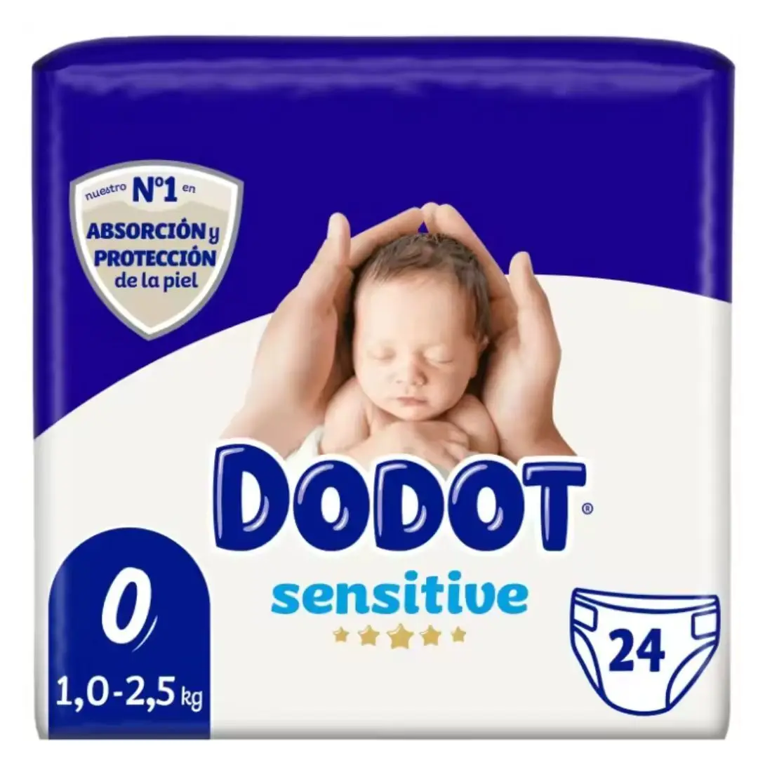 Dodot Sensitive newborn diapers size 0 (1-2,5kg) Pack 24 nappies