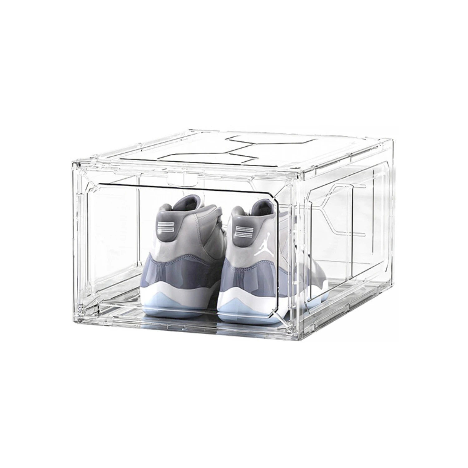 Zapatero, Caja zapatos, Organizador de zapatos, Cierre magnético, Transparente para almacenamiento calzados