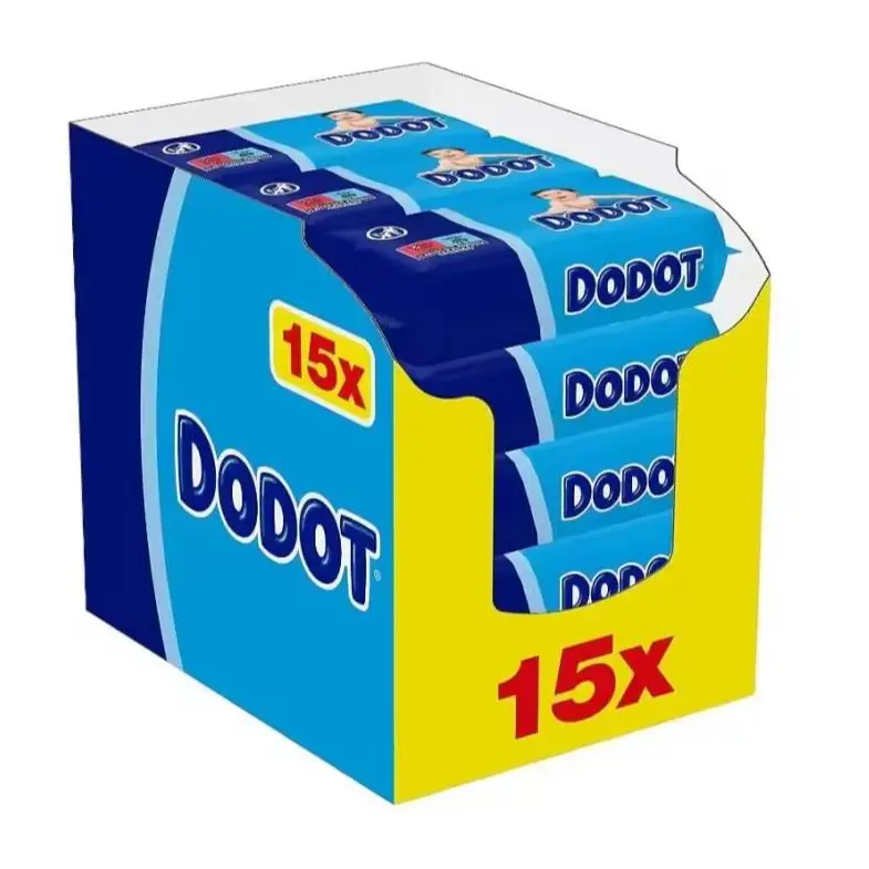 15 PAQUETE TOALLITAS DERMO DODOT 64U. PARA BEBE.