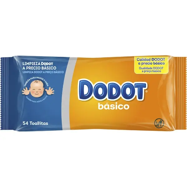 DODOT basic infant wipes container 54 PCs x 18 packs