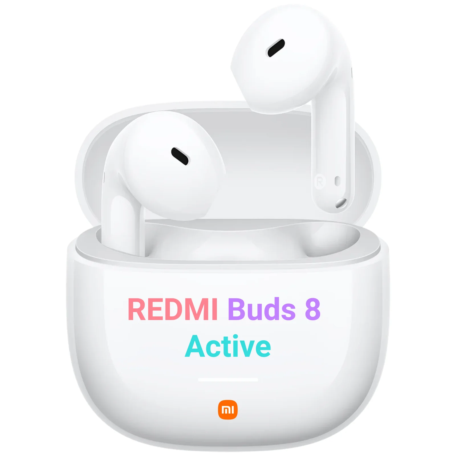 Xiaomi Redmi Buds 8 Active - Bianco, 37h di Batteria, Bluetooth 5.4, Doppio Microfono con Riduzione del Rumore AI, Driver da 14,2 mm, IP54, AAC